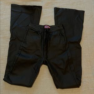 Edikted Leather Flare Jeans